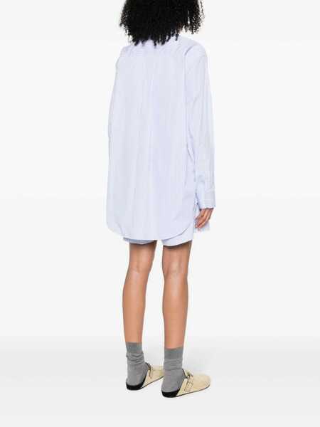 Rochii WARDROBE.NYC Wardrobe.Nyc Shirt Dress Mini Clothing BLUE Femei (BM 11836689) 4