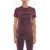 Diesel Vintage Effect T-Reg-E4 Crew-Neck T-Shirt Burgundy