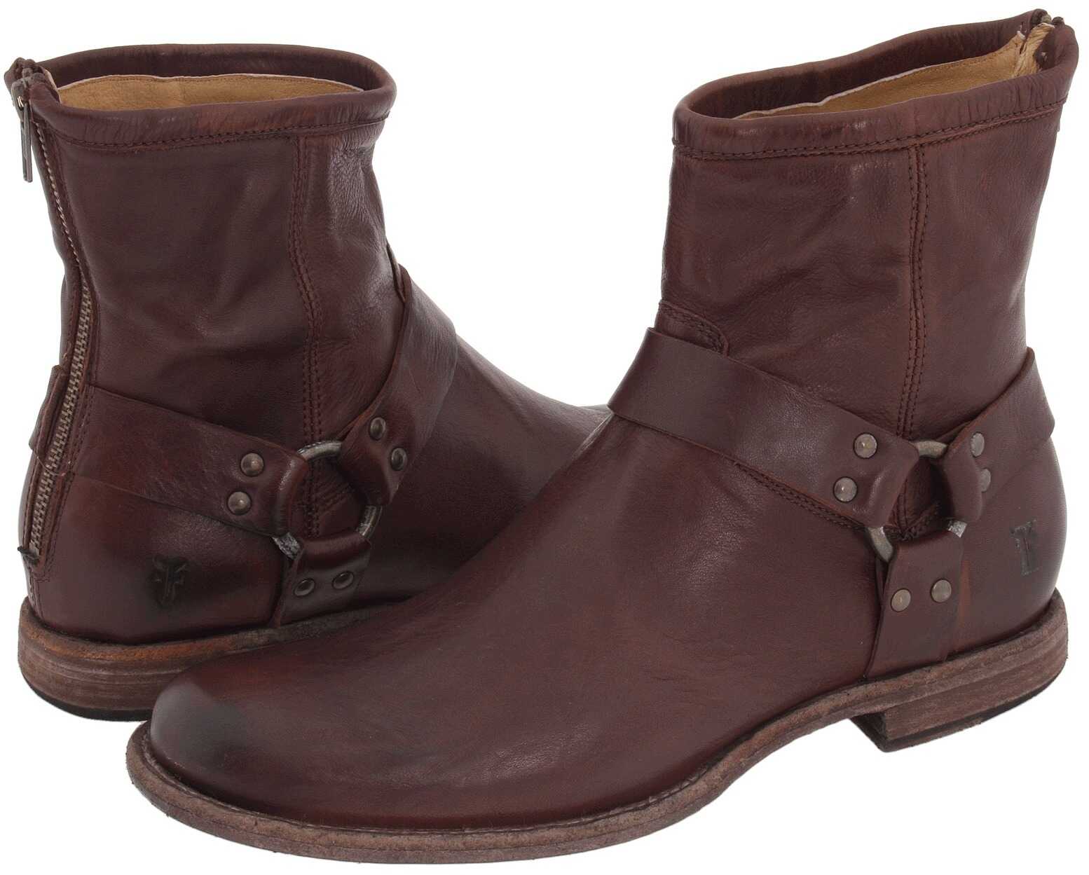 Gheata Frye Phillip Harness Dark Brown Vintage Leather