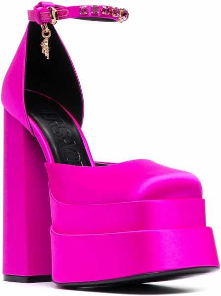 Pantofi stiletto Versace Jewel Strap Satin Platform Pumps 17Cm Pink Femei (BM 11838417) 2