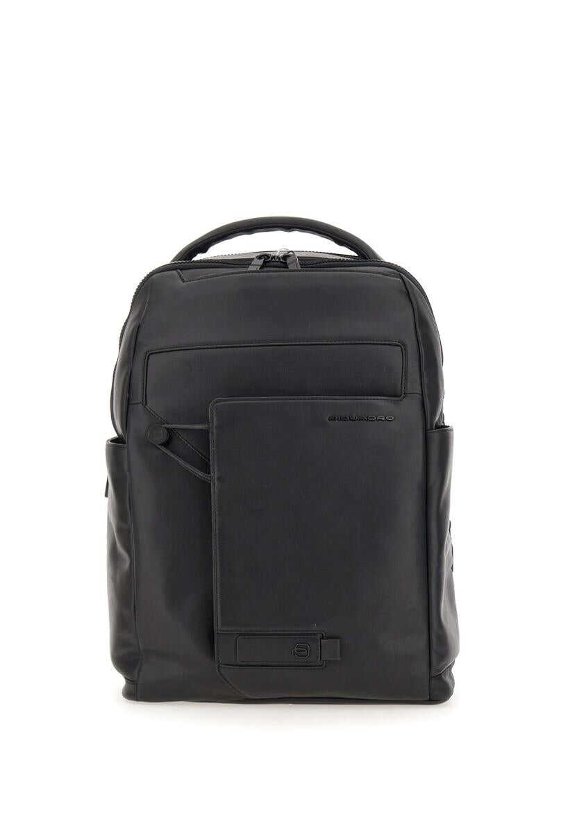 Piquadro PIQUADRO "Connequ" leather backpack BLACK