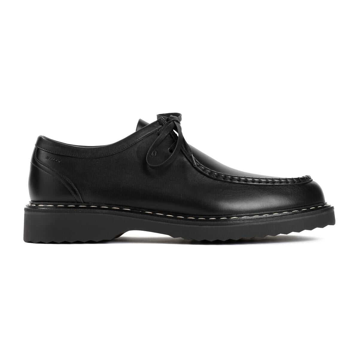 Bally BALLY LEATHER LACE-UP SHOES BLACK