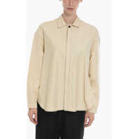 Camasi casual Contrasting Stitching Shirt With Concealed Buttoning Femei