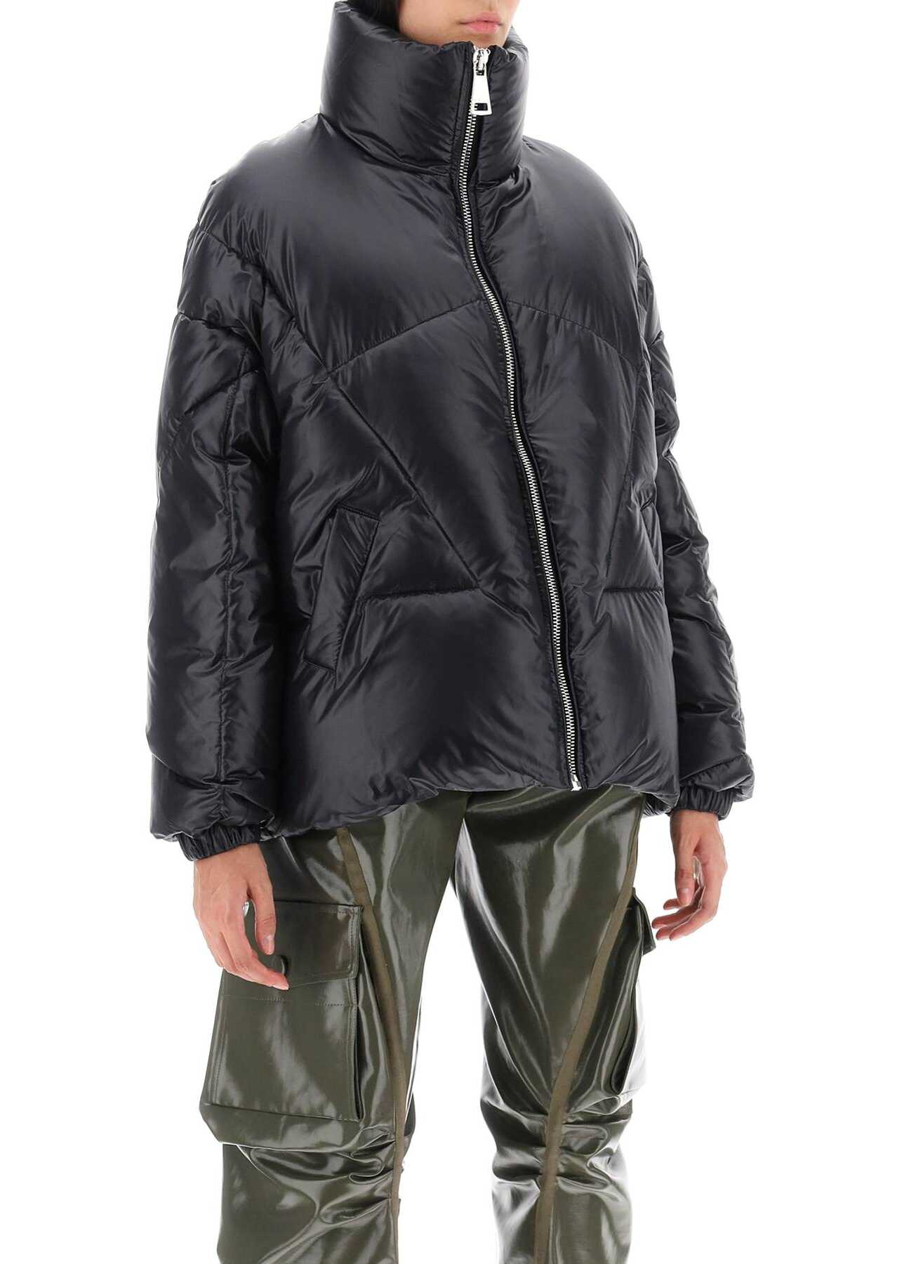 KhrisJoy Moon Shiny Short Down Jacket BLACK