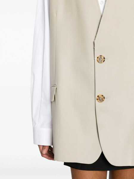 Veste casual MM6 Maison Margiela Single-Breasted Vest BEIGE Femei (BM 11852337) 5