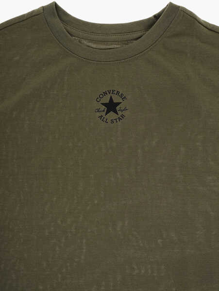 Tricouri Converse All Star Chuck Taylor Solid Color Boxy Fit Crew-Neck T-Shirt Military Green Baieti (BM 11852700) 2