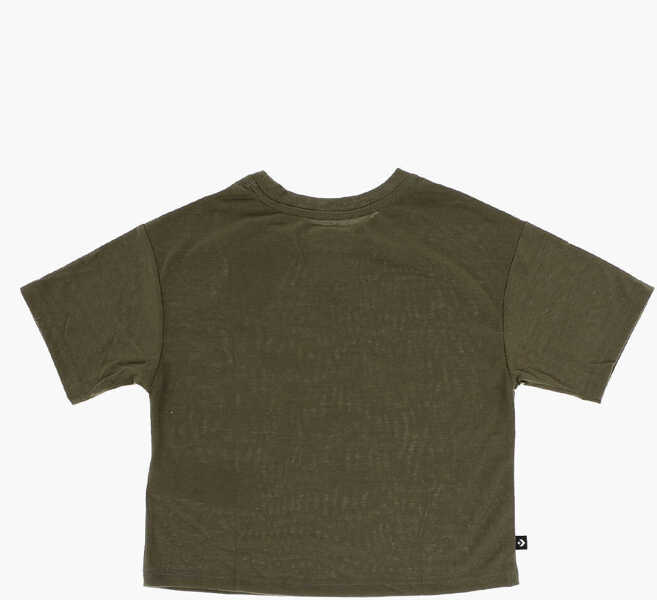 Tricouri Converse All Star Chuck Taylor Solid Color Boxy Fit Crew-Neck T-Shirt Military Green Baieti (BM 11852700) 3