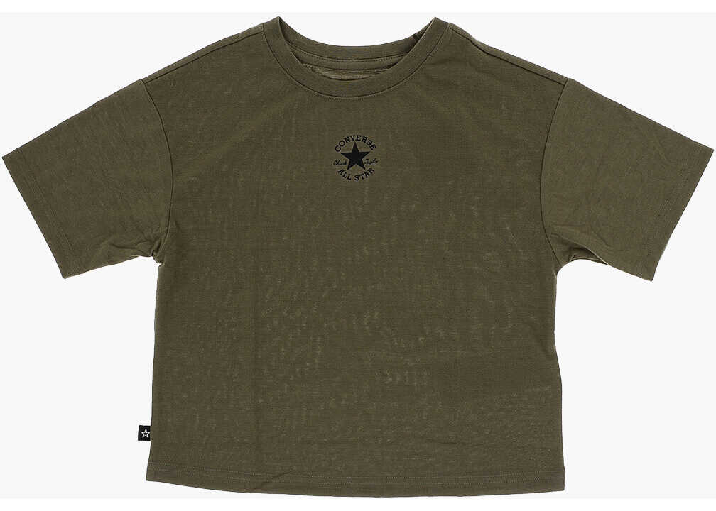 Converse All Star Chuck Taylor Solid Color Boxy Fit Crew-Neck T-Shirt Military Green
