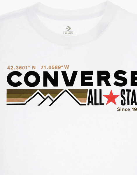 Tricouri Converse All Star Front Printed Crew-Neck T-Shirt White Baieti (BM 11852709) 2