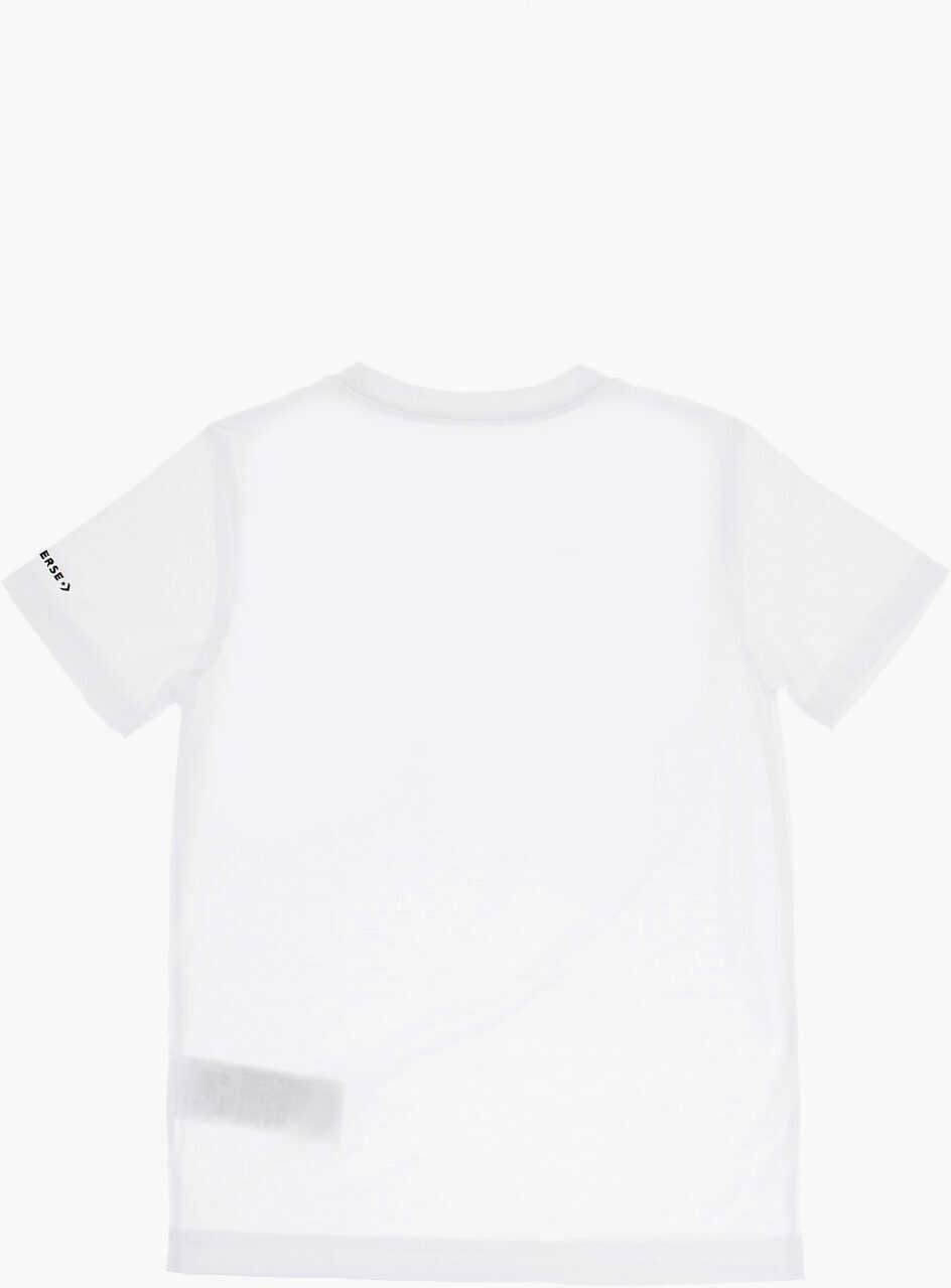 Tricouri Converse All Star Front Printed Crew-Neck T-Shirt White Baieti (BM 11852709) 3