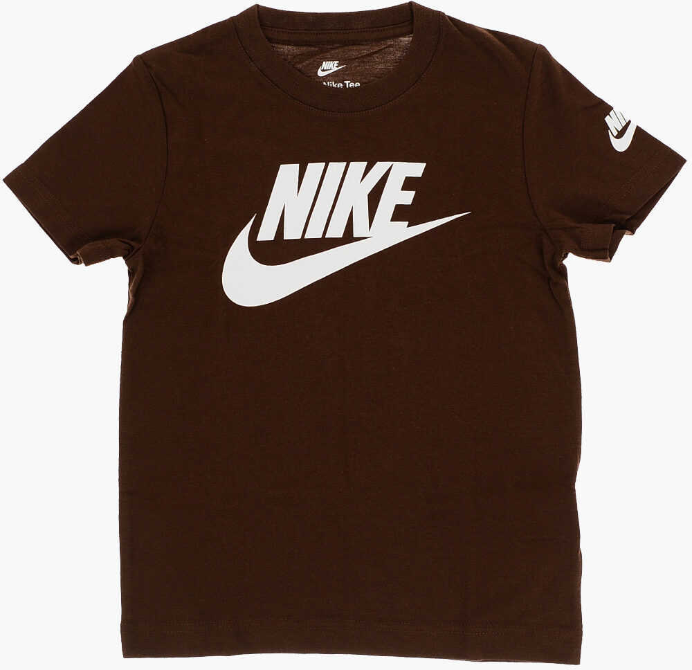 Tricouri Nike Solid Color Futura Evergreen Crew-Neck T-Shirt With Contrast Brown Baieti (BM 11852889) 1