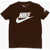 Nike Solid Color Futura Evergreen Crew-Neck T-Shirt With Contrast Brown