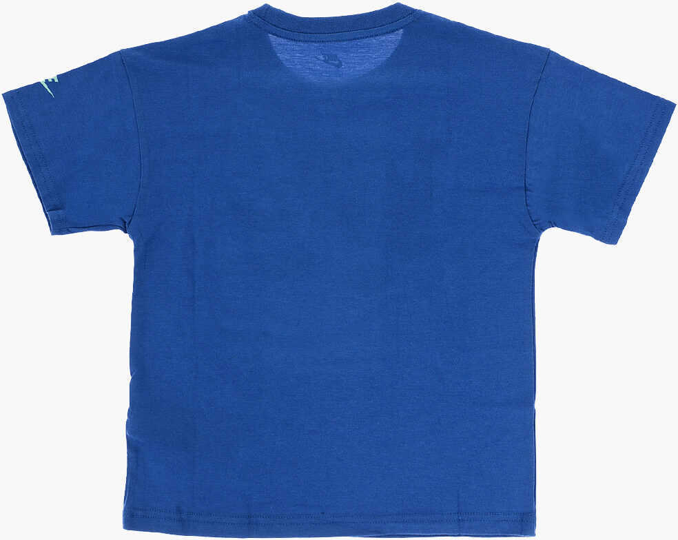 Tricouri Nike Crew-Neck T-Shirt With Front Print And Patches Blue Baieti (BM 11852895) 3