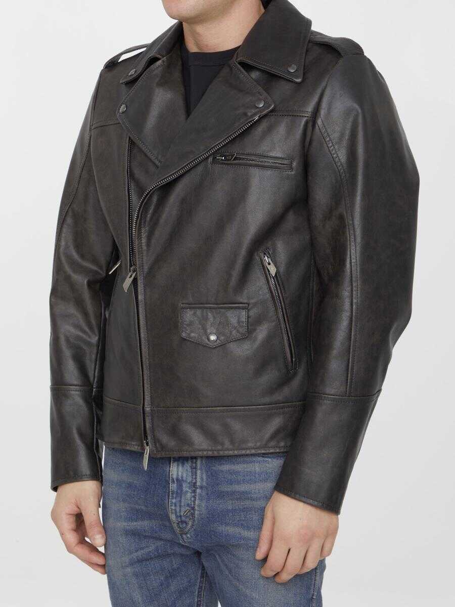 Geci Salvatore Santoro Black Leather Jacket Black Barbati (BM 11854947) 2