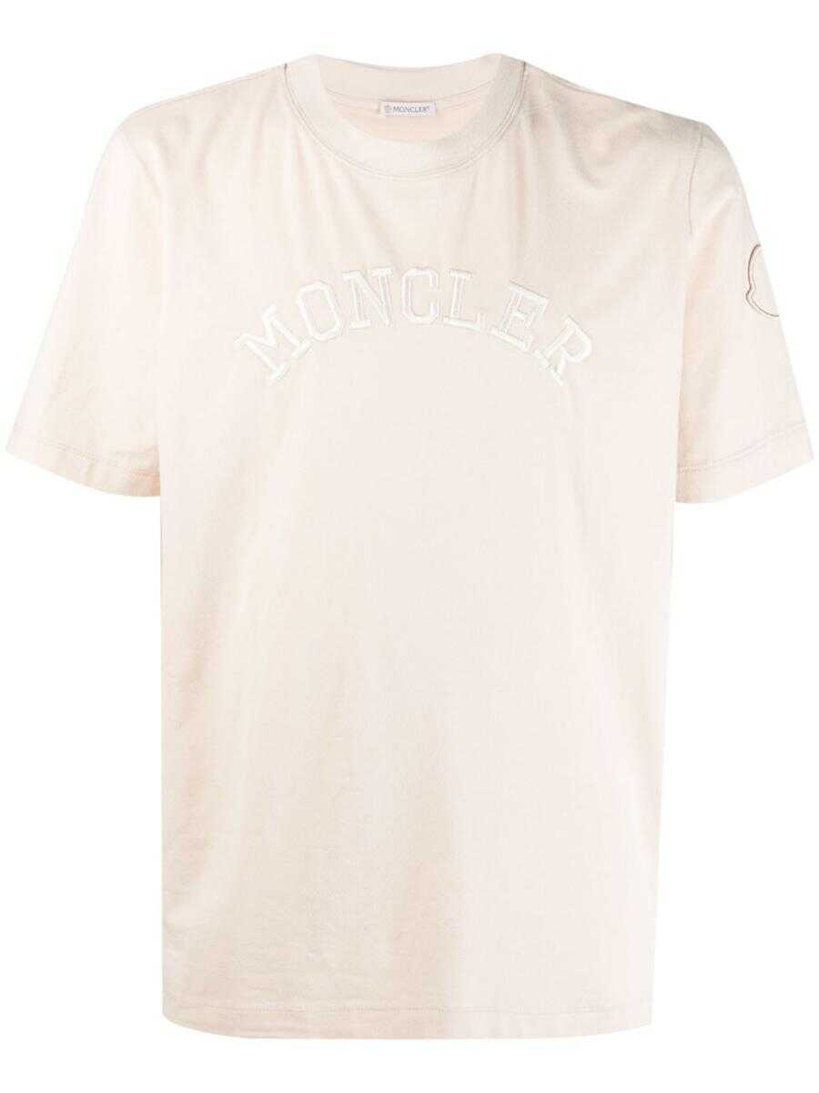 Moncler Moncler T-shirts and Polos Beige BEIGE
