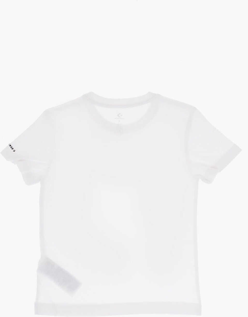 Tricouri Converse Front Printed Flaming Chuck Mobile Crew-Neck T-Shirt White Baieti (BM 11863164) 3