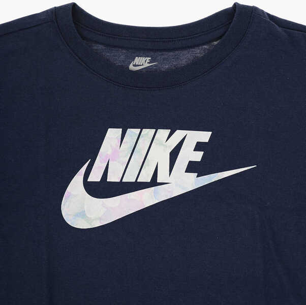 Tricouri Nike Logo Printed Boxy Fit Crew-Neck T-Shirt Blue Baieti (BM 11863440) 2