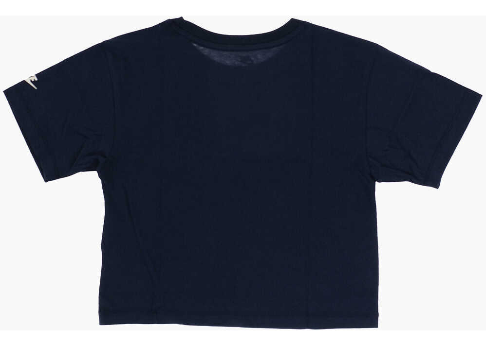 Tricouri Nike Logo Printed Boxy Fit Crew-Neck T-Shirt Blue Baieti (BM 11863440) 3