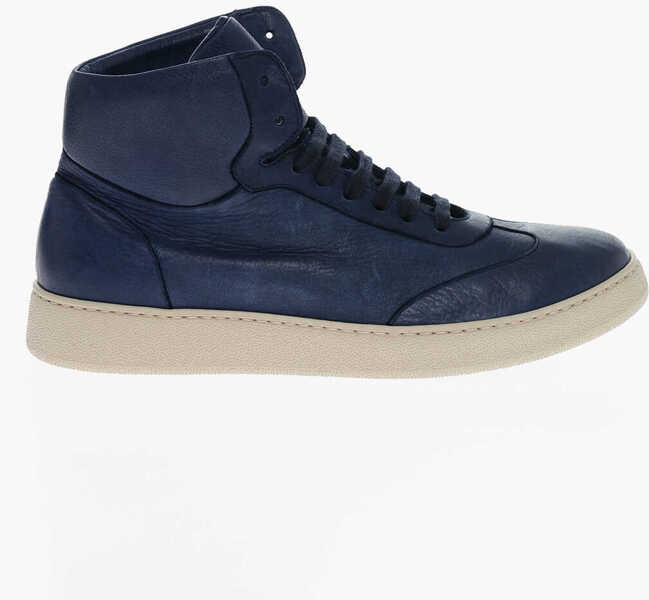 Sneakers CORNELIANI High-Top Deerskin Sneakers With Rubber Sole Blue Barbati (BM 11863494) 3