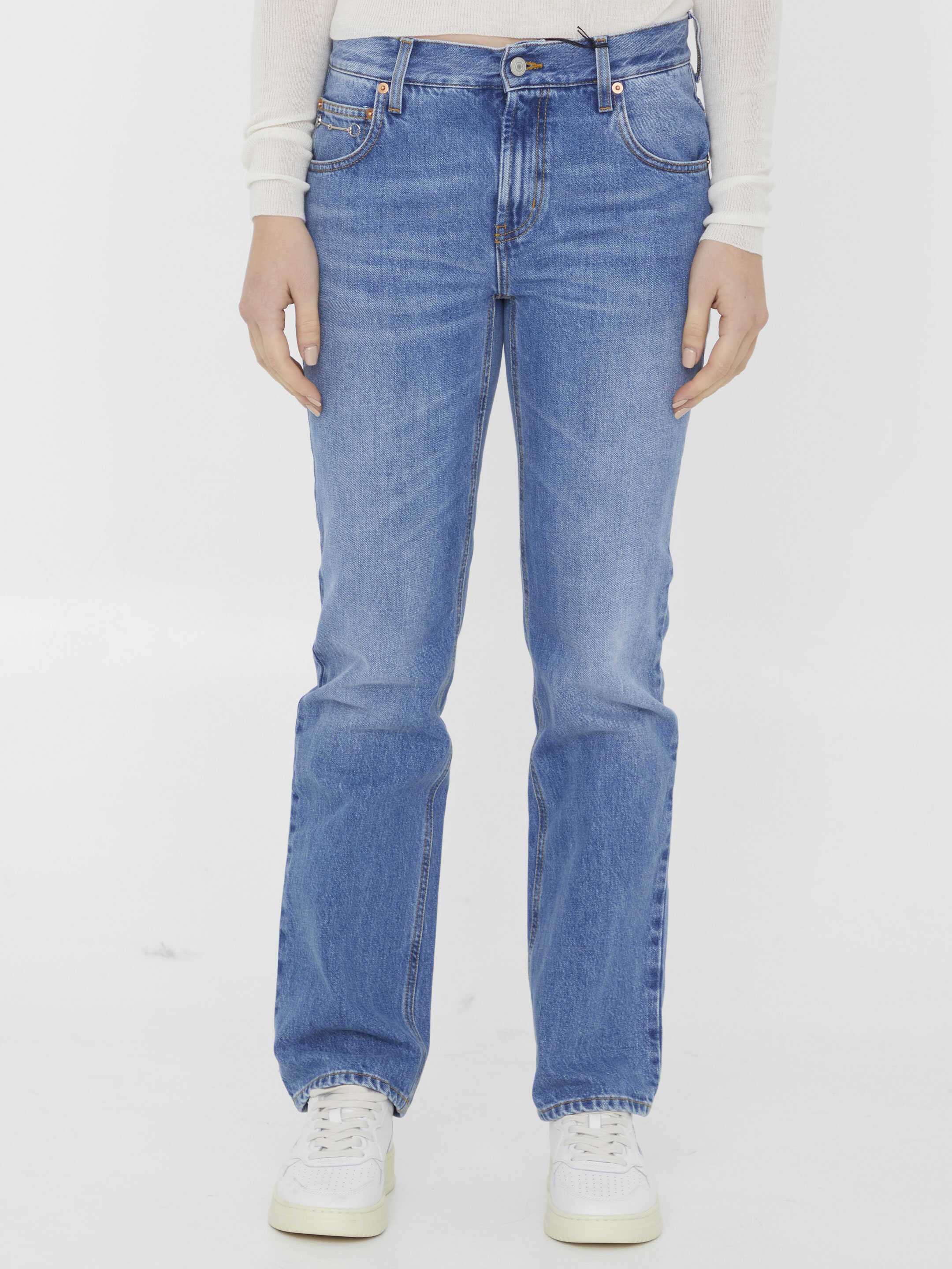 Gucci Denim Jeans With Horsebit LIGHT BLUE