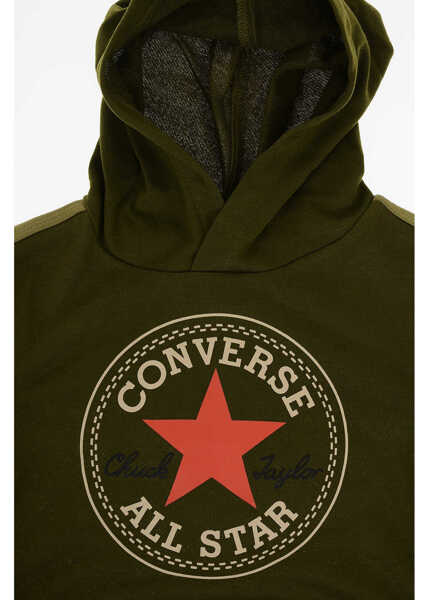Bluze de trening Converse All Star Chuck Taylor Logo Printed Hoodie Green Baieti (BM 11874072) 2