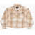 Converse Checked Overshirt With Double Breast Pocket Beige