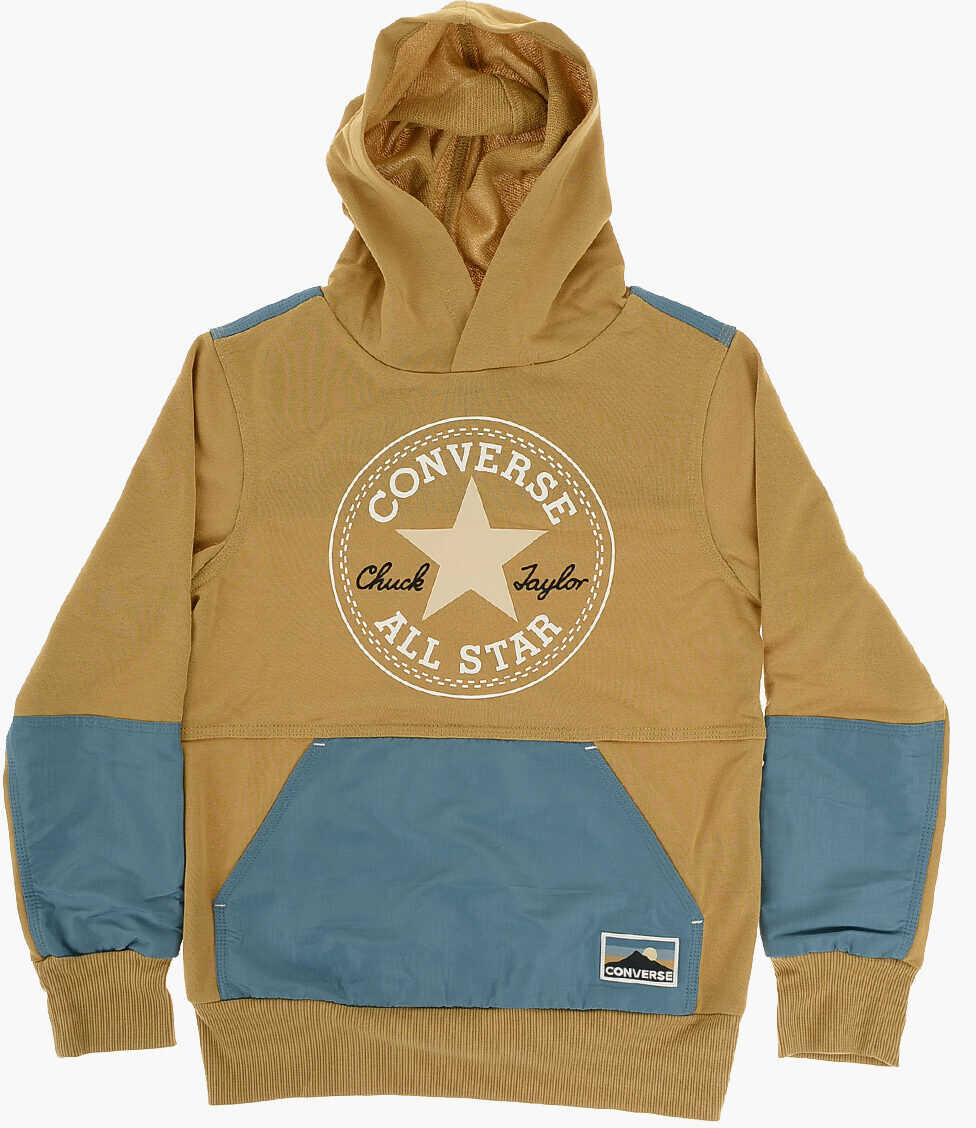 Converse All Star Chuck Taylor Two-Tone Hoodie With Printed Logo Blue