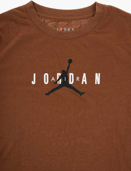 Tricouri Nike Air Jordan Logo Printed Solid Color T-Shirt Brown Baieti (BM 11874135) 2