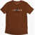 Nike Air Jordan Logo Printed Solid Color T-Shirt Brown