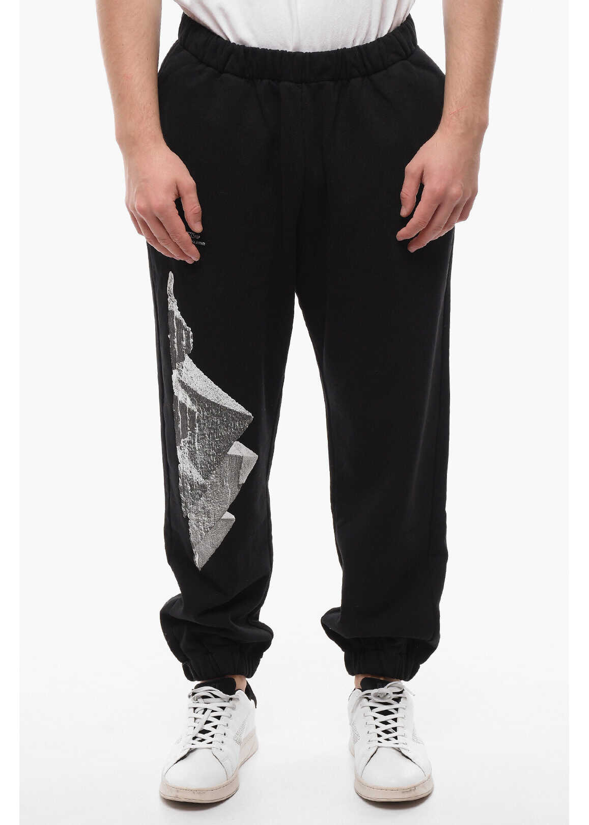 MSFTSREP Printed Brushed Cotton Mystery School Joggers Black