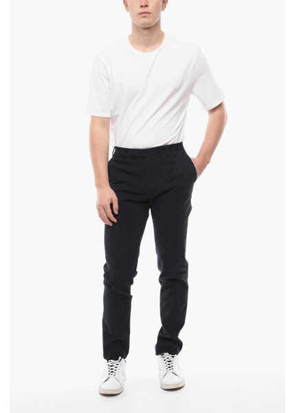 Pantaloni casual CORNELIANI Cc Collection Cotton Blend Reset Chinos Pants Blue Barbati (BM 11875143) 4