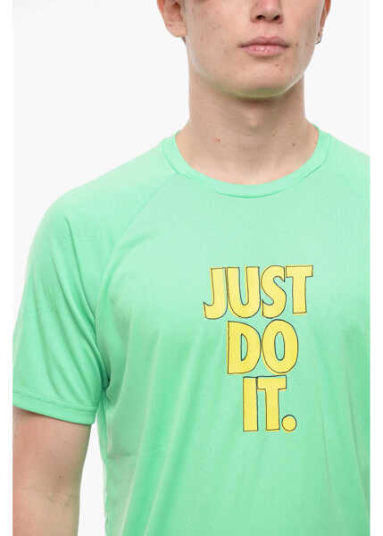 Tricouri Nike Swim Crew-Neck Hydrogu T-Shirt With Patch Logo Green Barbati (BM 11882598) 3