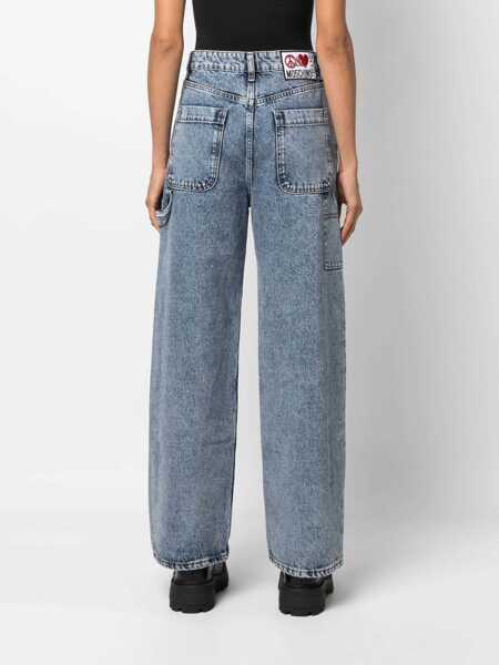 Blugi skinny MOSCHINO JEANS Jeans Wide Leg BLUE Femei (BM 11888181) 4