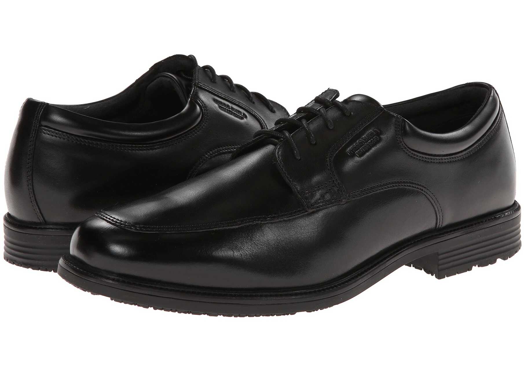 Rockport Lead The Pack Apron Toe Black WP Leather