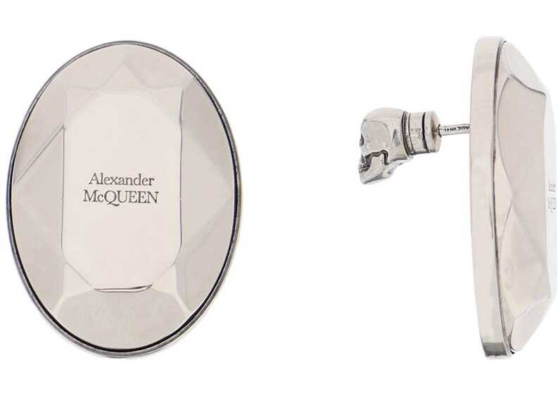 Poze Alexander McQueen Stud Earrings With Faceted Stone MCQ0911SIL V B ANTIL