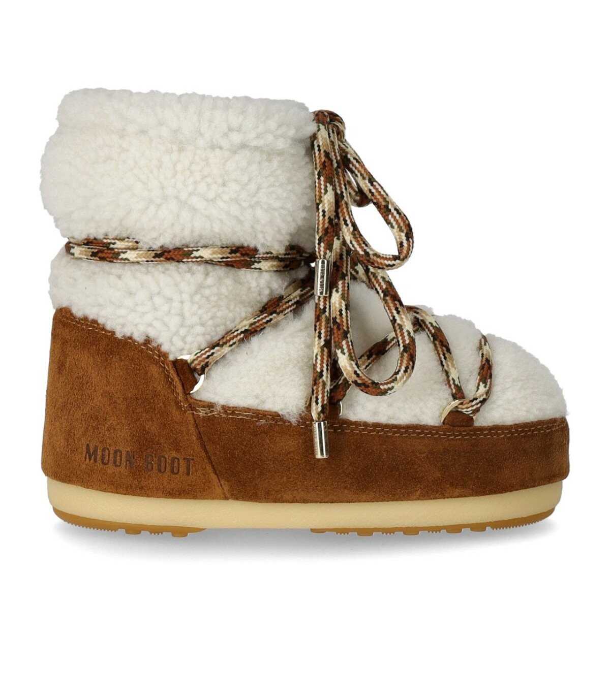 Moon Boot MOON BOOT LIGHT LOW SHEARLING WHISKY SNOW BOOT White