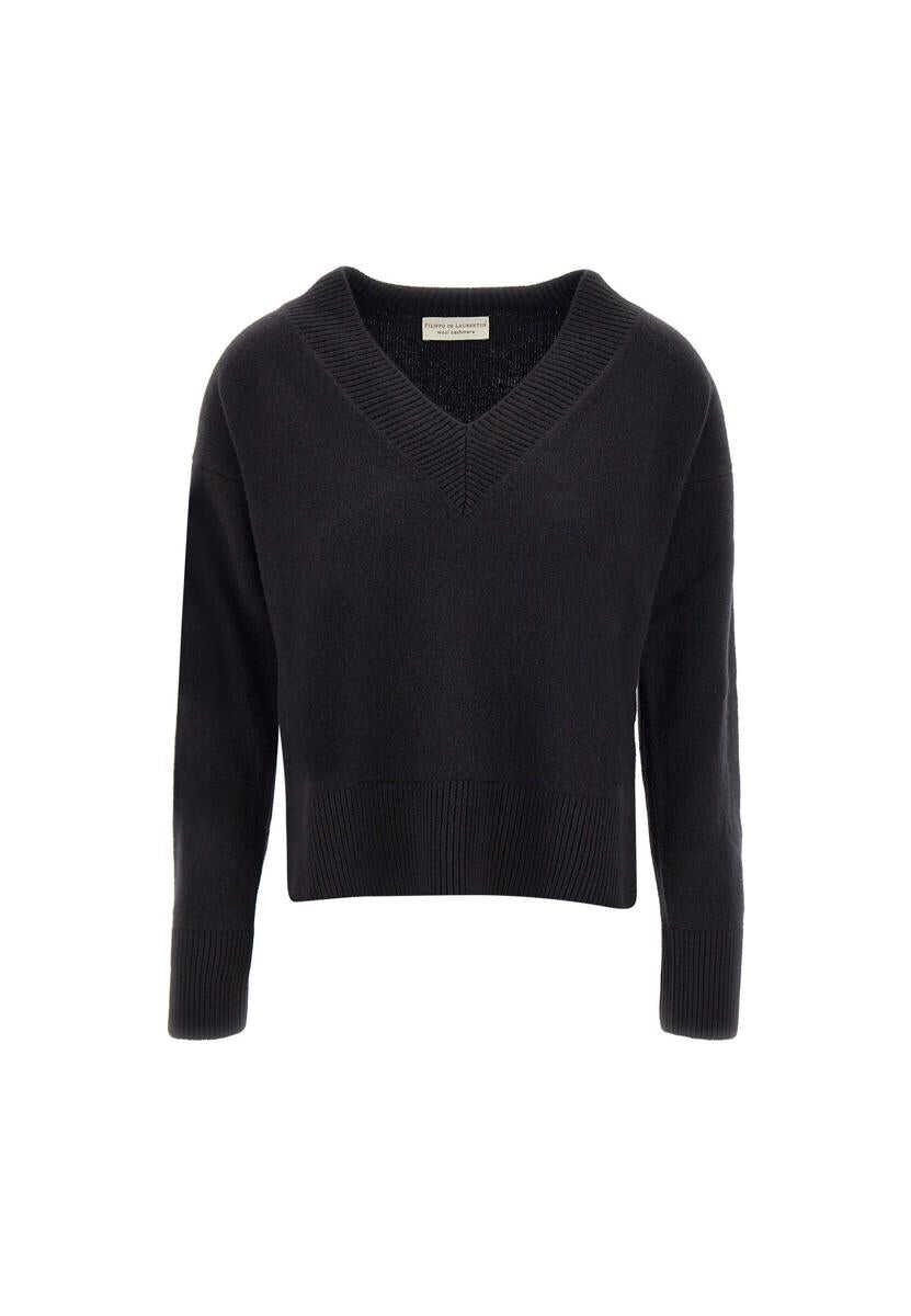 FILIPPO DE LAURENTIIS FILIPPO DE LAURENTIIS Wool and cashmere sweater BLACK