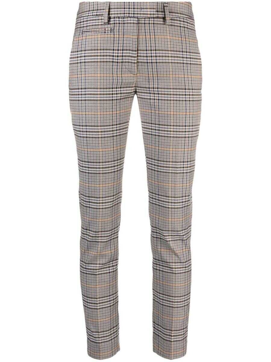Dondup DONDUP Perfect checked crop trousers GREY