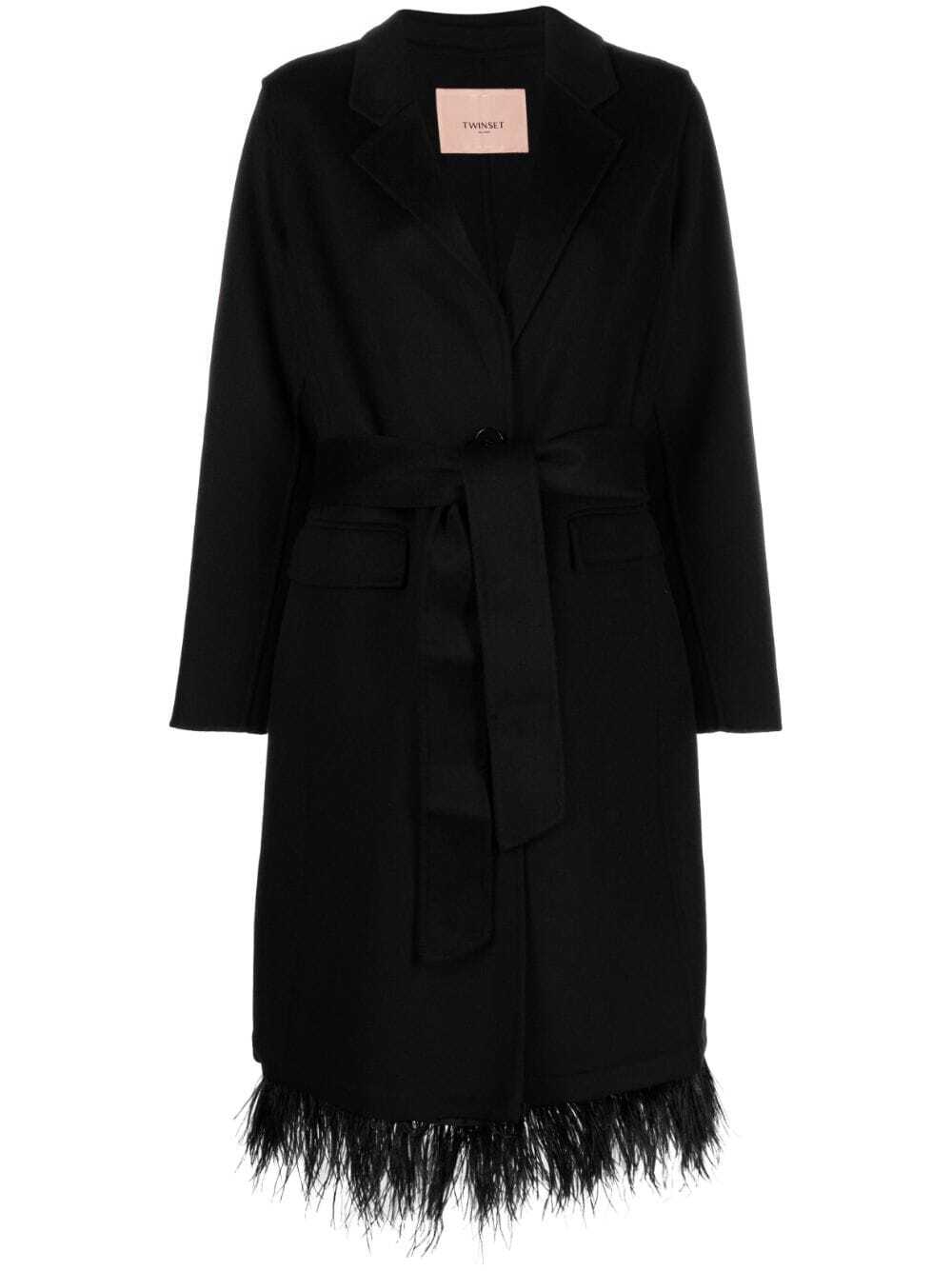 Twin-set Simona Barbieri Coats Black Black