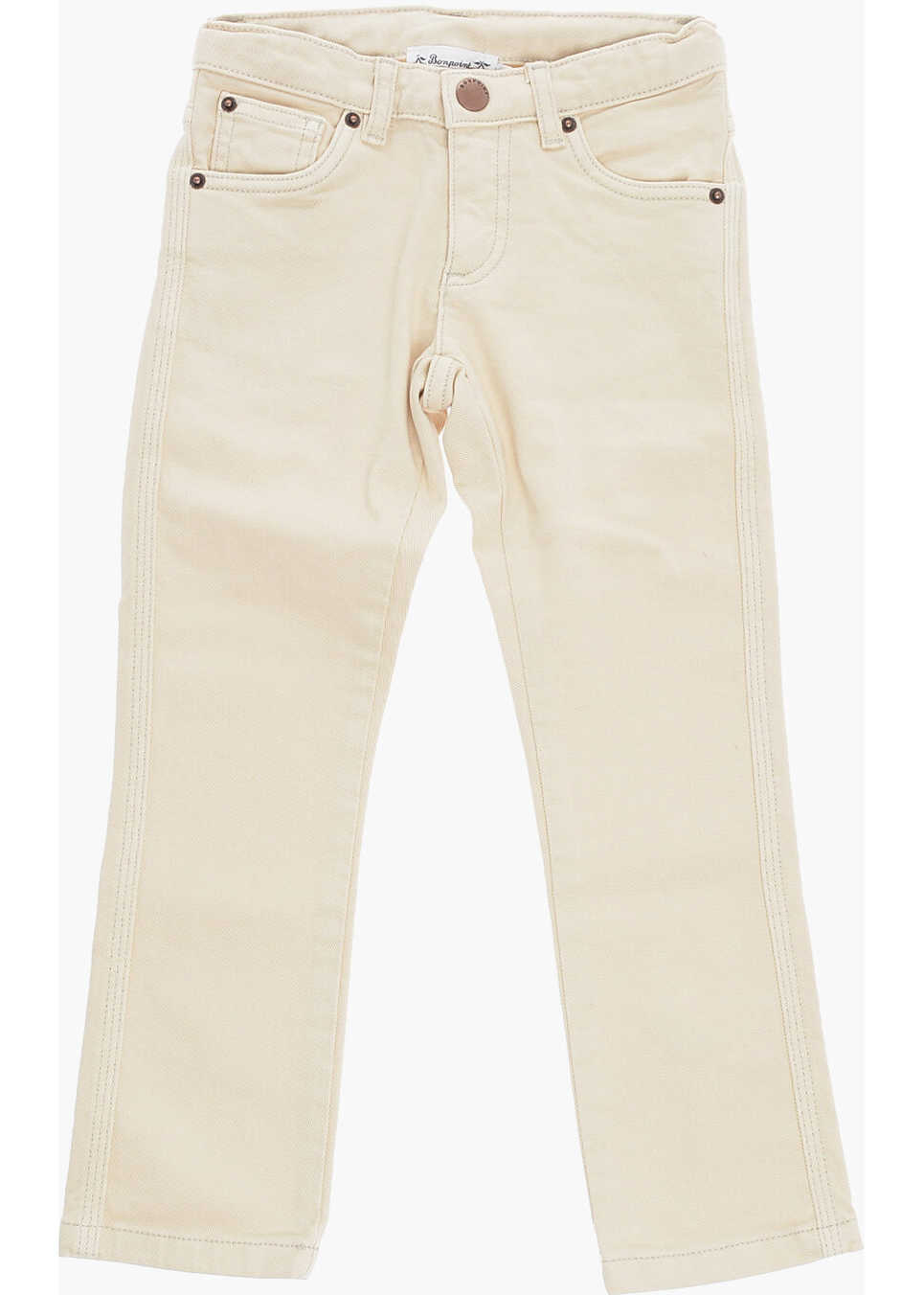Bonpoint Solid Color Stretch Denim Jeans Beige
