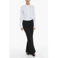 Pantaloni casual Prada Dama - Pantaloni casual Prada Flared Virgin Wool Gabardine Pants With Belt Loops And 4 Poc Black Femei (BM 11969325) - B-mall.ro