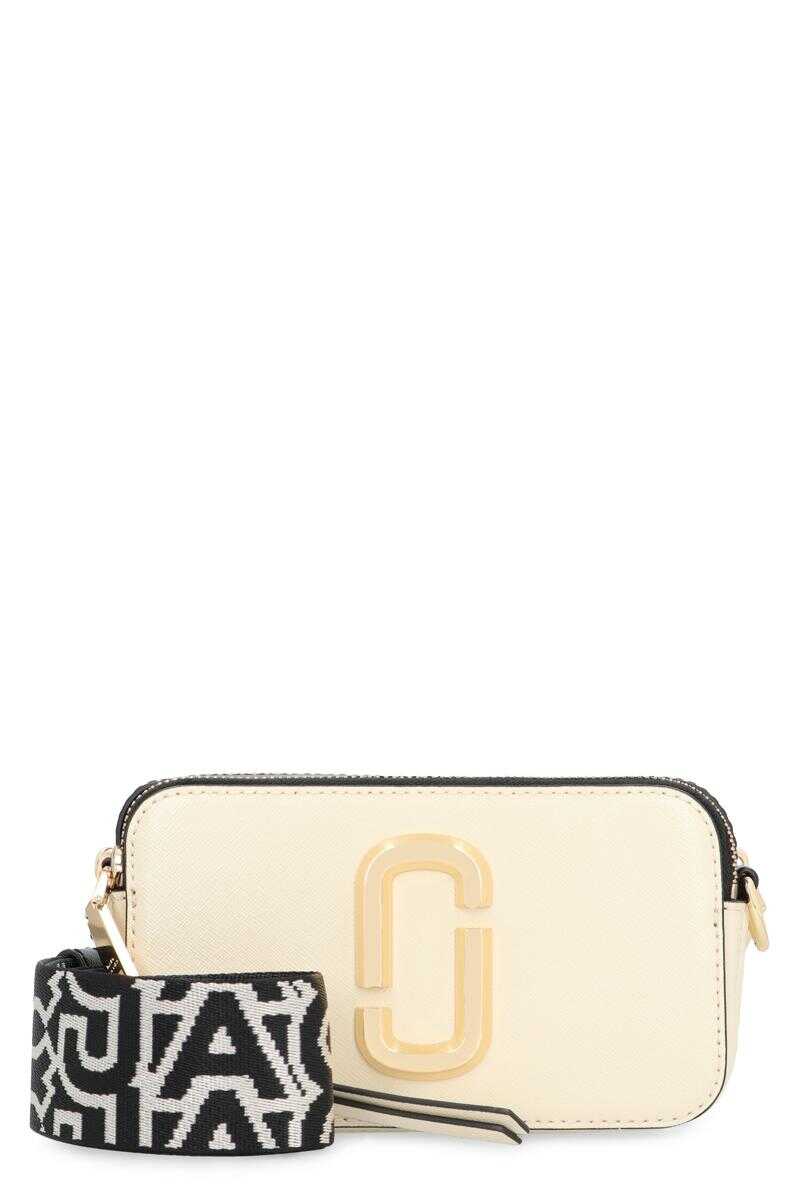 Marc Jacobs MARC JACOBS THE SNAPSHOT LEATHER CAMERA BAG PANNA