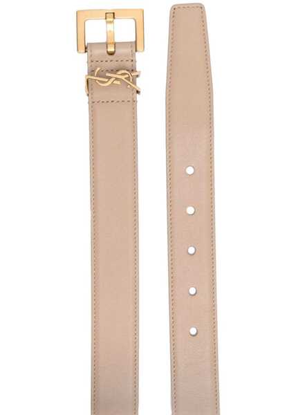 Curele Saint Laurent Leather Belt LIGHT BROWN Femei (BM 11980890) 2