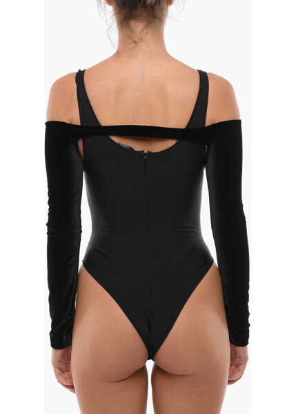 Bluze DAVID KOMA Velvet Long Sleeves Overlayer Body Black Femei (BM 11981247) 2