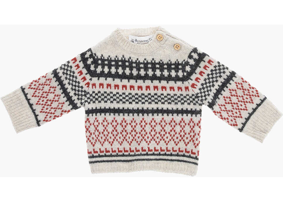 Bonpoint Wool Crew-Neck Sweater Multicolor