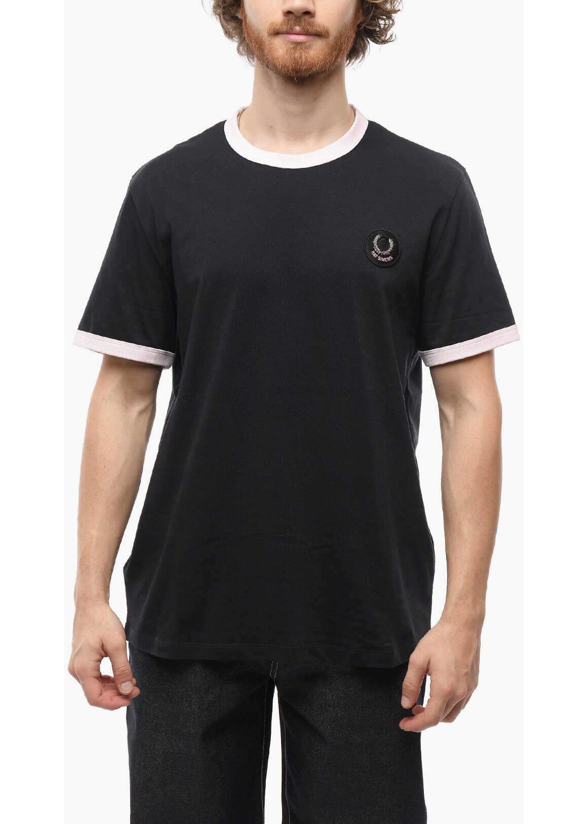 Raf Simons Fred Perry X Rs Crew Neck T-Shirt With Contrasting Edges Black