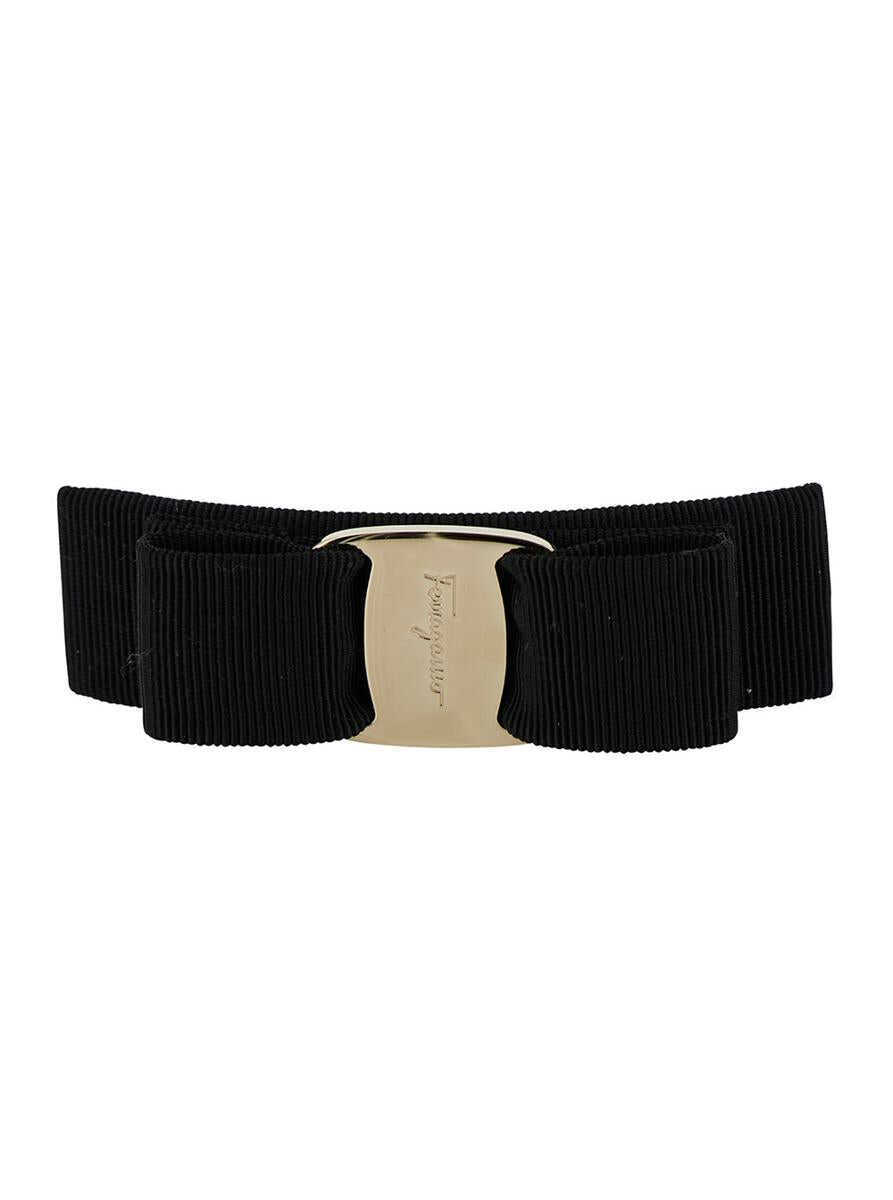 Bijuterii Salvatore Ferragamo Vara Black Hair Pin With Embossed Logo In Cotton Blend Woman Black Femei (BM 11994312) 1