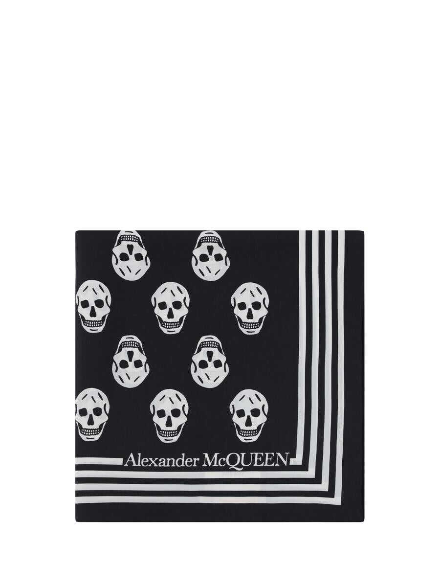 Alexander McQueen ALEXANDER MCQUEEN SCARVES BLACK/IVORY