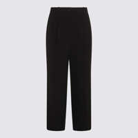 Pantaloni casual The Row Black Wool Pants Femei