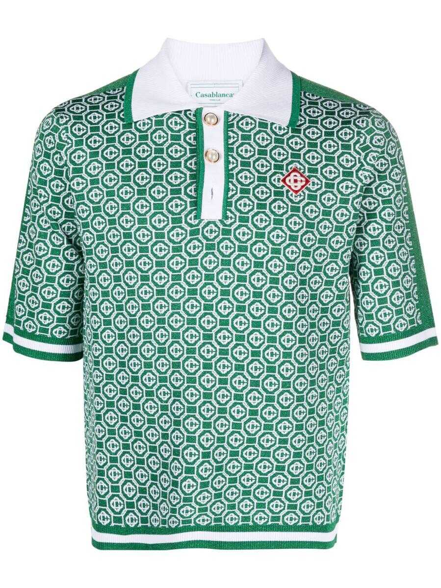 Casablanca CASABLANCA Cotton polo shirt GREEN